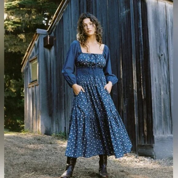 Christy Dawn Dresses & Skirts - Christy Dawn Jennica Dress in Oat Straw Blue